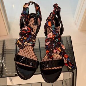 Elegant Black and Multicolor Women's Sandals
